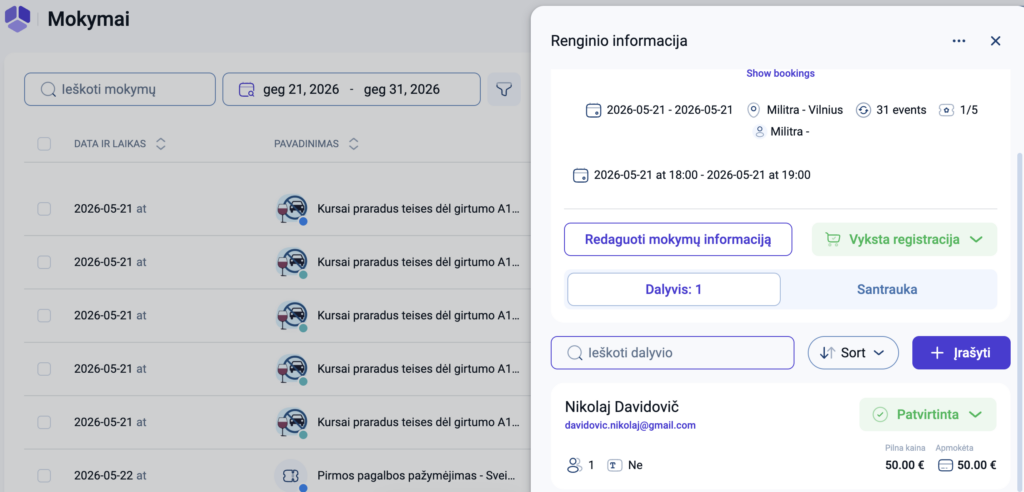 Pirmos pagalbos mokymu sarasas
